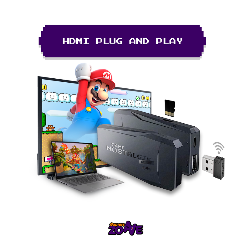 Nostalgix Game Retro 4K mit 2 Wireless Controllern 15.000 Spiele